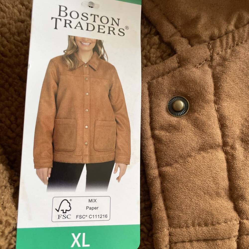 Boston Traders Ladies Trucker Jacket/xl. Tan